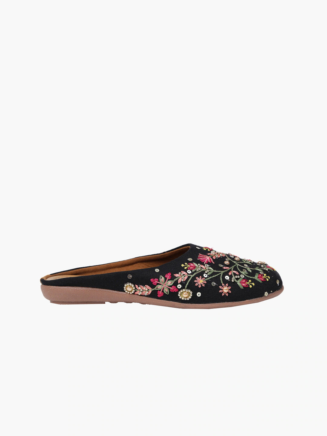 Women Black Ethnic Flats