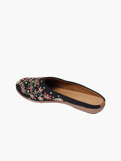 Women Black Ethnic Flats
