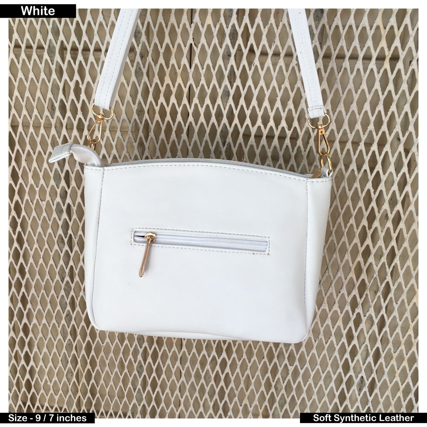 New Quilted Satchel - "Meesa" - White