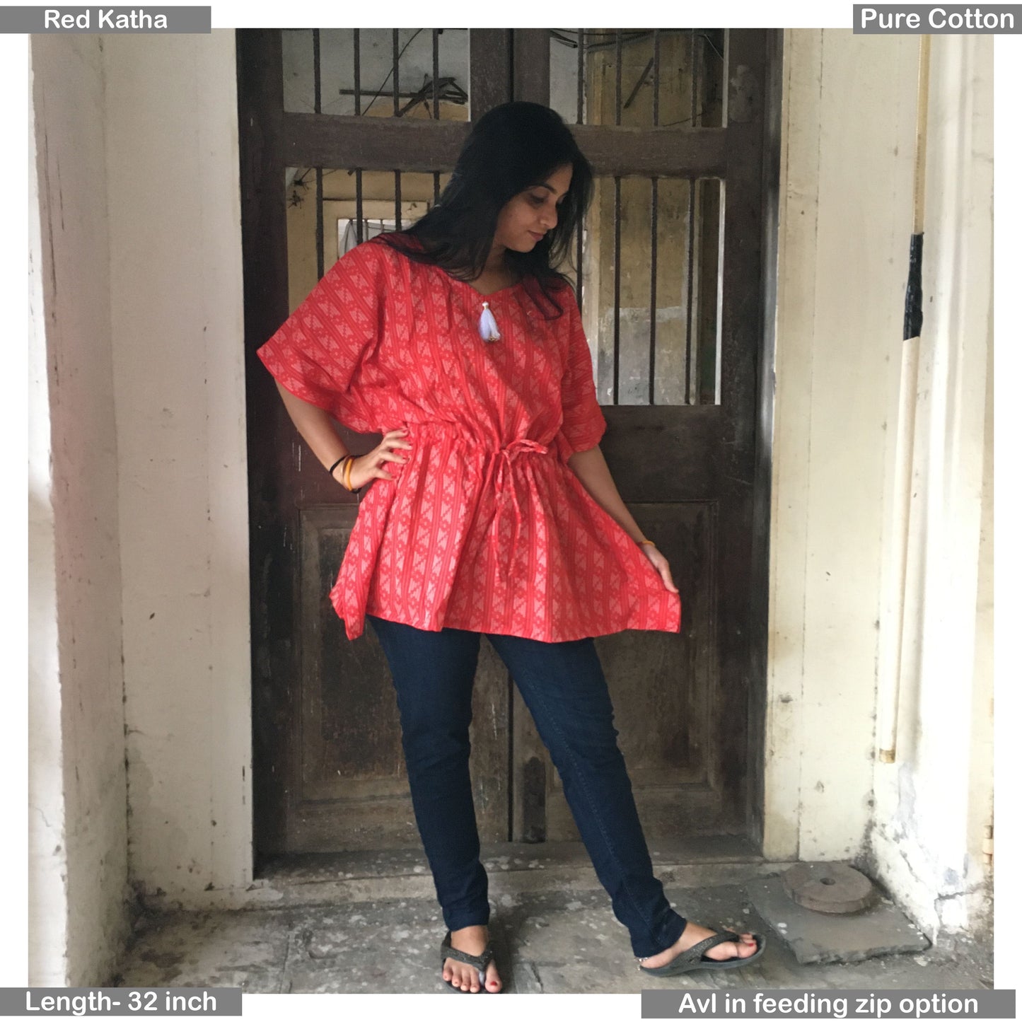 Red Katha - Trendy Short Kaftan Tops
