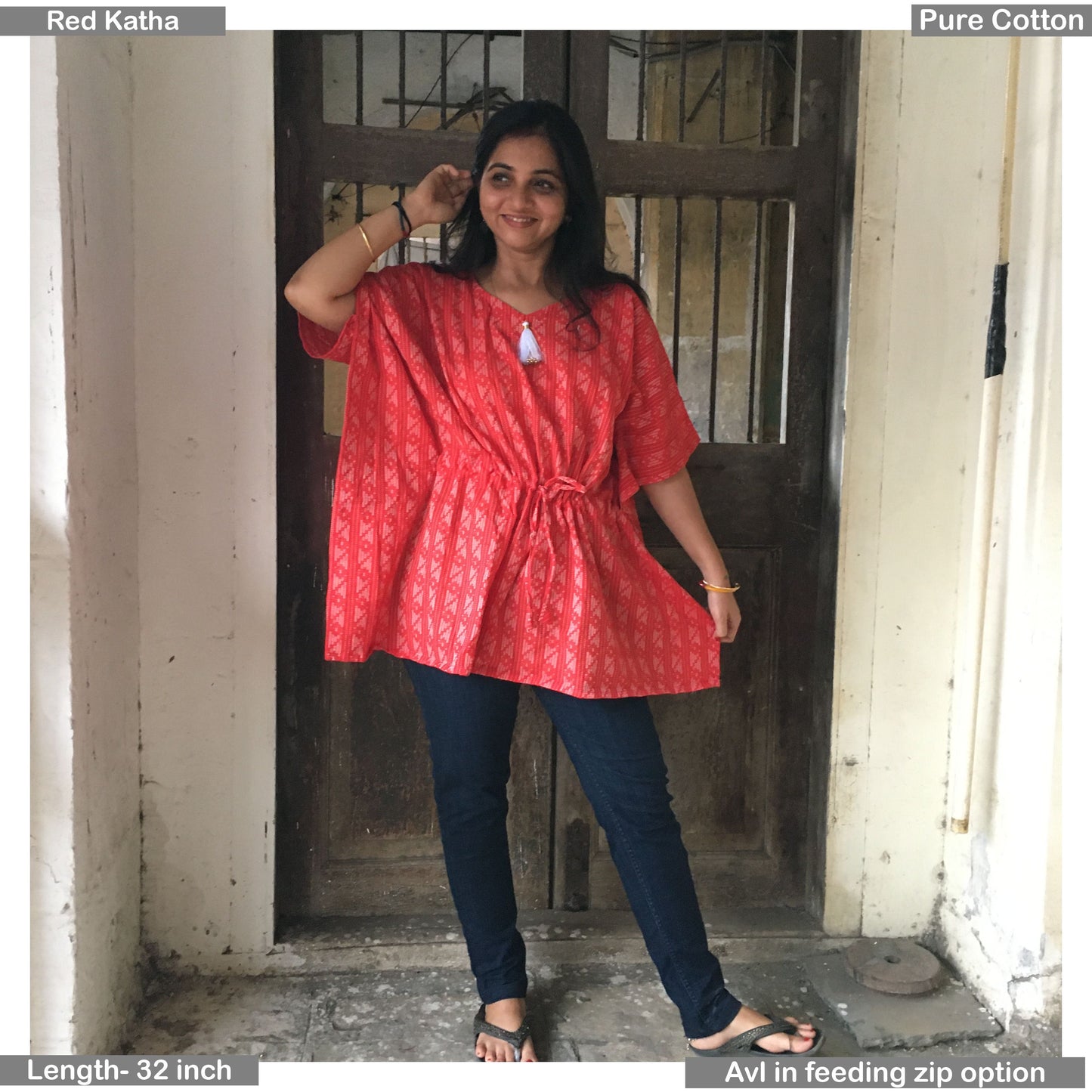 Red Katha - Trendy Short Kaftan Tops