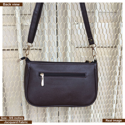 AMARA - Shoulder Bag Cum Sling - Cream & Blue African Print