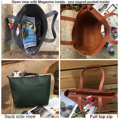 Medium size tote with Leaf Keychain