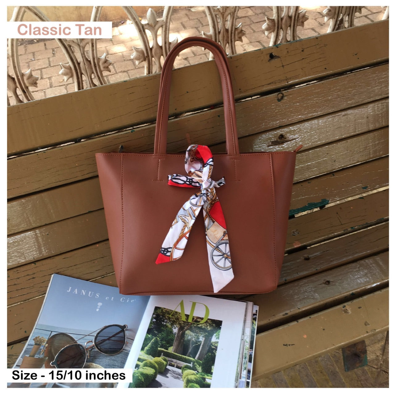 Medium Brown Tote Bag ❤️ | Shopee Philippines