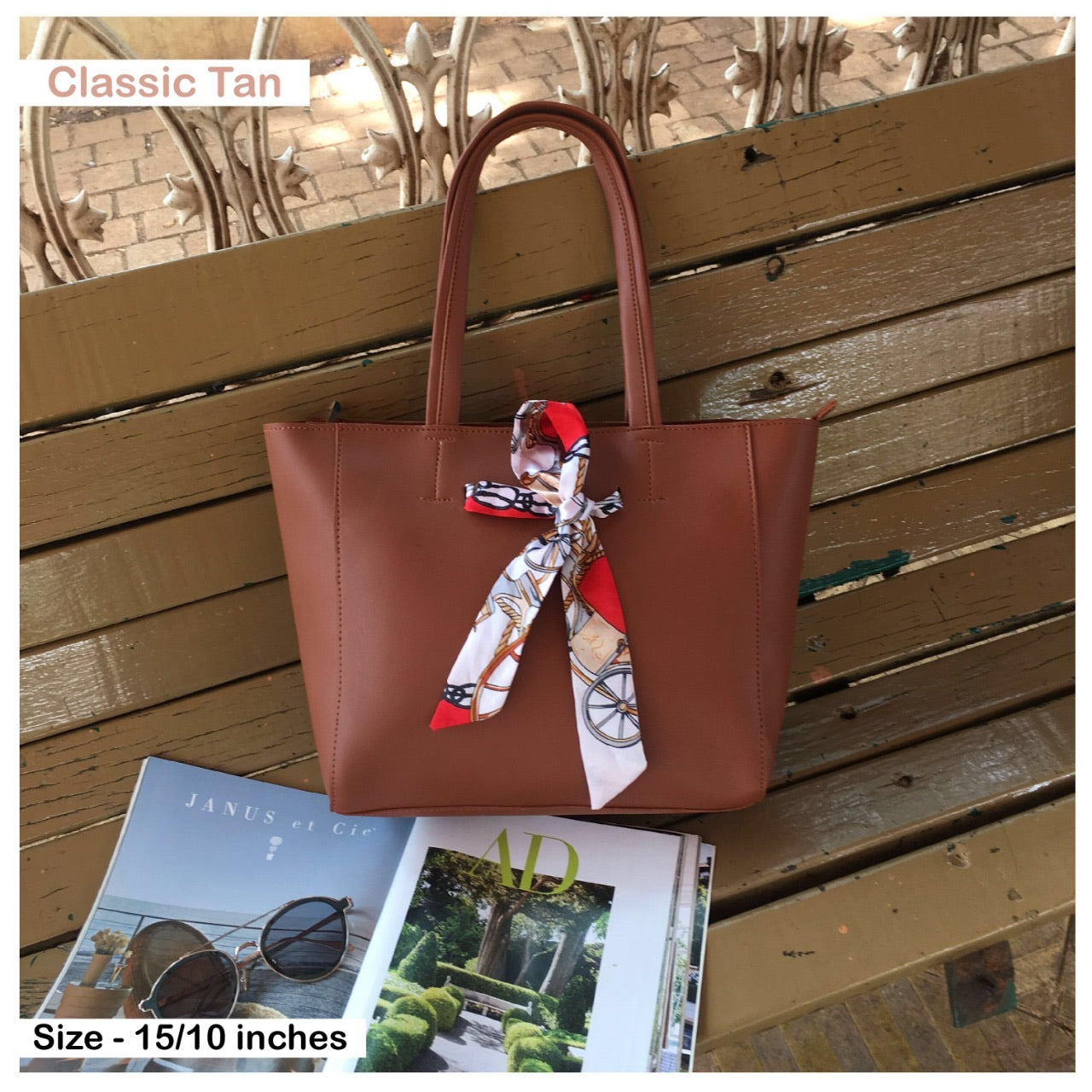 Medium size tote bag with Scarf